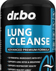 Lung Cleanse Support Supplement - Respiratory Supplements to Quit & Stop Smoking Aids - Herbal Detox for Lungs & Bronchial Health - Smokers Cleanser Breathe Aid for Mucus Clear Relief - 60 Capsules