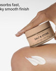 Salt & Stone Body Cream – Saffron & Cedar | Hydrating Formula with Seaweed Extracts, Spirulina & Squalane | Deep Hydration, Skin Barrier Support & Healthy Glow | for all Skin Types (6.7 fl oz)