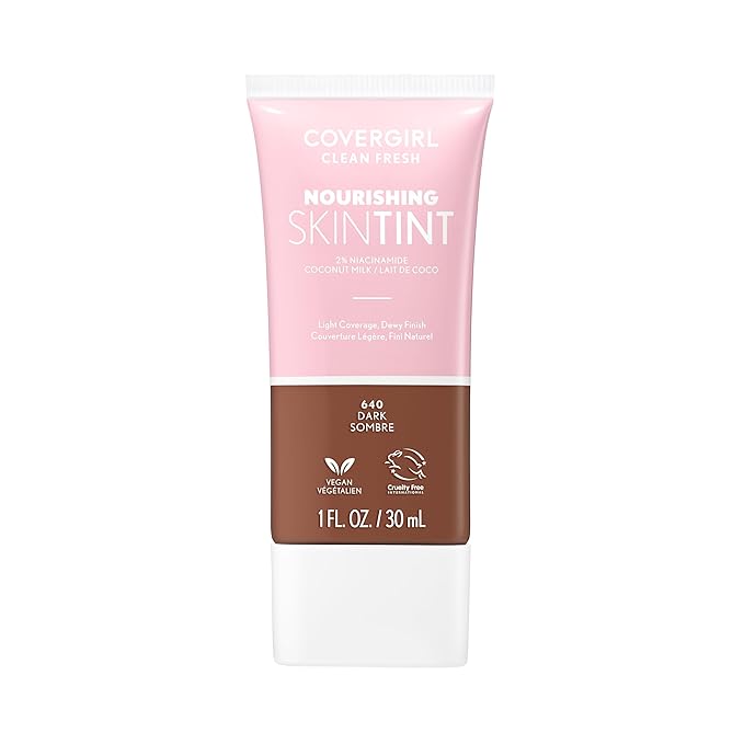 COVERGIRL, Clean Fresh Skin Milk Foundation, Dark, 1 Count (packaging may vary)