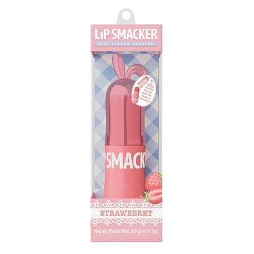 Lip Smacker Bunny Lip Balm, Moisturizing & Hydrating Lip Care, Fun & Collectible Easter Gift for Kids & Lip Balm Lovers - Strawberry