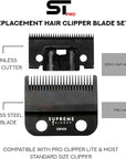 Supreme Trimmer Pro Clipper Lite | 210 Min Run Time Professional Hair Cutting Tool Set + Hair Comb, Scissors & Fade Blade | STC5000