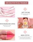 3 Pcs/Set Flower Jelly Lipstick Set Temperature Change Moisturizer Long Lasting Nutritious Glossy Shine Lip Balm Magic Gold Crystal PH Color Change Lip Gloss for Women
