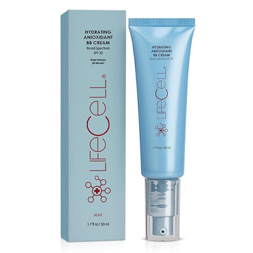 LifeCell All-In-One Anti-Aging Illuminating Tinted Moisturizer with SPF 30 | Antioxidant | Hydrating Lightweight Foundation, Blocks UV Rays,(1.7 oz, Sheer)