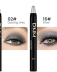 Kaely 2Pcs Cream Eyeshadow Stick Set for Eyes,Dazzling Grey & Silver Shimmer Pen,Eye Brightener Halloween Makeup,sombras para ojos,Smooth Eye Shadow Highlighter Crayon Pencil Waterproof,02+16