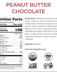 Organic Functional Mushroom Protein Bars | Full Dose (1500mg) Lions Mane, Chaga, Reishi & Cordyceps Bars | Vegan Protein Bars, Adaptogens, Superfoods Protein Bars | Peanut Butter Chocolate Flavor