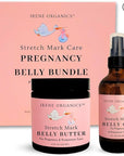 Belly Bundle by Irene Organics - Organic Belly Butter and Oil for Pregnancy Stretch Mark Prevention and Treatment - Award Winning Skincare For Pregnancy and Postpartum - Mother's Day Gift Set (Small)