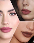 evpct 3Pcs Retractable Lip Liner Pencils Set Pack for Shaping & Sculpting Lips, Pink Chestnut Maroon Dark Taupe Brown Creamy Matte Velvet Pigmented Lip Liner lipliners Crayon Lipstick,09 + 10 + 12