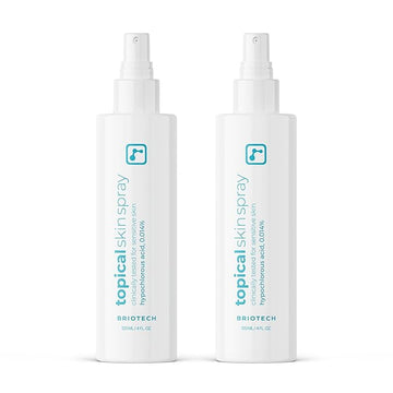 BRIOTECH Topical Skin Spray, Hypochlorous Acid Spray for Body & Face, HOCl Facial Mist, Support Against Irritation, Redness, Packaging May Vary, 4oz (2 Pack)