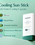 Rataplan Minari Calming Oil Control Sun Stick SPF 50+ PA++++ - Korean Sunscreen Stick for Face, Matte Sunscreen for Oily Skin, Reef Safe, Broad Spectrum, No White Cast, Korean Skincare