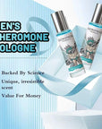 Pheromone Cologne Roll-on for Men,Pheromone-Infused Cologne,Enhances Intimacy,Long Lasting Scent 15ml Travel Set Commemoration Day Gift (Pack of 1)
