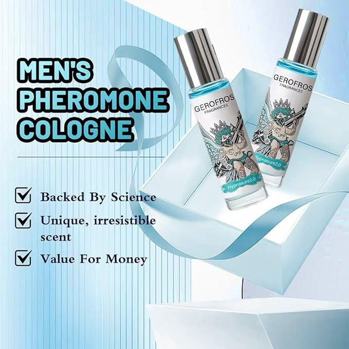 Pheromone Cologne Roll-on for Men,Pheromone-Infused Cologne,Enhances Intimacy,Long Lasting Scent 15ml Travel Set Commemoration Day Gift (Pack of 1)