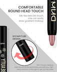 evpct Rose Shimmer Cream Eye Shadow Brightener Sticks Set for Eyes, Rose Shimmery Matte Pencil Eye shadow Applicator Stick Pen Palette Makeup Waterproof sombras en crema para ojos 27#