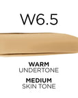 L'Oreal Paris True Match Super-Blendable Foundation, Medium Coverage Liquid Foundation Makeup, W6.5, Medium, 1 Fl Oz