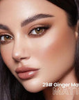 evpct Ginger Matte Cream Eye Shadow Brightener Sticks Set for Eyes, Ginger Matte Pencil Eye shadow Applicator Stick Pen Palette Makeup Waterproof sombras en crema para ojos 29#