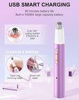 2025 Rechargeable Nose & Ear Hair Trimmer, Dual-Edge Blade Electric Clipper for Women Men, Facial & Eyebrow Hair Removal Tool, Powerful Motor, Painless, Easy to Clean, IPX7 Waterproof (Pink)