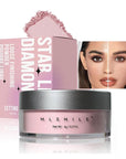 AKARY Pink Translucent Setting Powder, Shimmer Finishing Powder