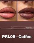 Palladio Retractable Waterproof Lip Liner High Pigmented and Creamy Color Slim Twist Up Smudge Proof Formula with Long Lasting All Day Wear No Sharpener Required, Coffee