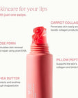 LipLock Jelly Serum for Dry Lips, Long-Lasting, Hydrating, Plumping, Glossy Mask with Rose PDRN, Carrot Collagen, Pillow Peptide, Moisturizing Tinted Lip Balm. (Peach Muse)