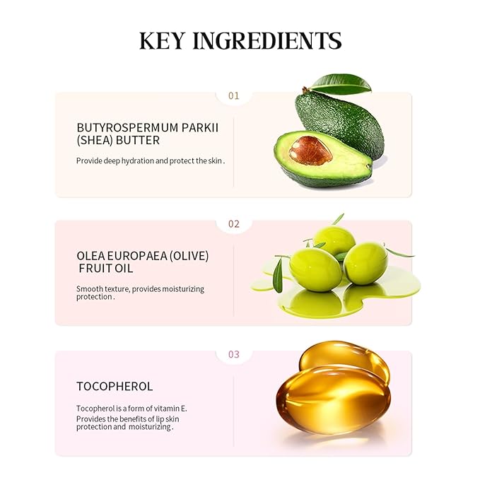 Summer Special Lip Butter Balm, Hydrating, Nourishing & Softening Lip Care with Natural Oils & Fruit Extracts, Long-Lasting Moisture, Non-Sticky Shine, Soften Dry Lips Lip Care (#4 Cake (glitter)