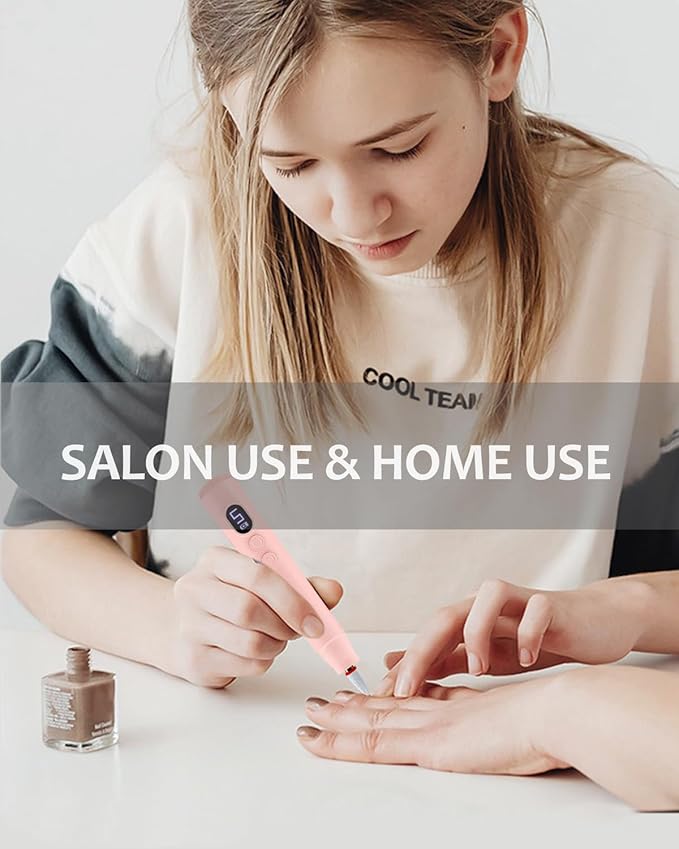 Electric Nail Drill & Gel Polish Remover - 5-Speed Cordless Nail File Filer Grinder - Rechargeable Manicure Kit for Acrylic Gel Nails Cuticle Callus Remover - Electric Nail Drill Buffers for Women