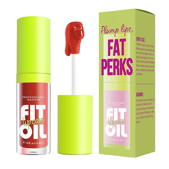 8 Colors Lip Oil Lip Glaze, Hydrating Lip Glow Oil Big Brush Head Shiny Moisturizing Lip Gloss, Long Lasting Non-sticky Fresh Transparent Tinted Plumping Lip Oil (# 08)