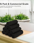Orighty Wash Cloths Bulk Towels Set 200 Pack, Highly Absorbent and Soft Feel Microfiber Face Cloths, Multi-Purpose Washcloths & Hand Towels for Bathroom, Hotel, Spa, and Gym, 12x12 Inch, Black
