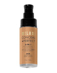 Milani Conceal + Perfect Liquid Foundation - Warm Sand (1 Fl. Oz.), Cruelty-Free, Water-Resistant, Full Coverage, Long-Lasting, 45 Shades