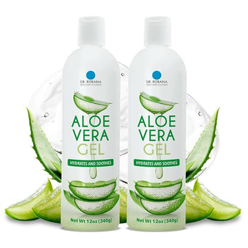 Dr. Robaina Natural Aloe Vera Gel with Emu Oil – Hydrating & Soothing Daily Skin Care for Dry Skin, Sun-Exposed Comfort & Irritation Relief – Non-Greasy, Quick-Absorbing – 12 oz | Made in USA