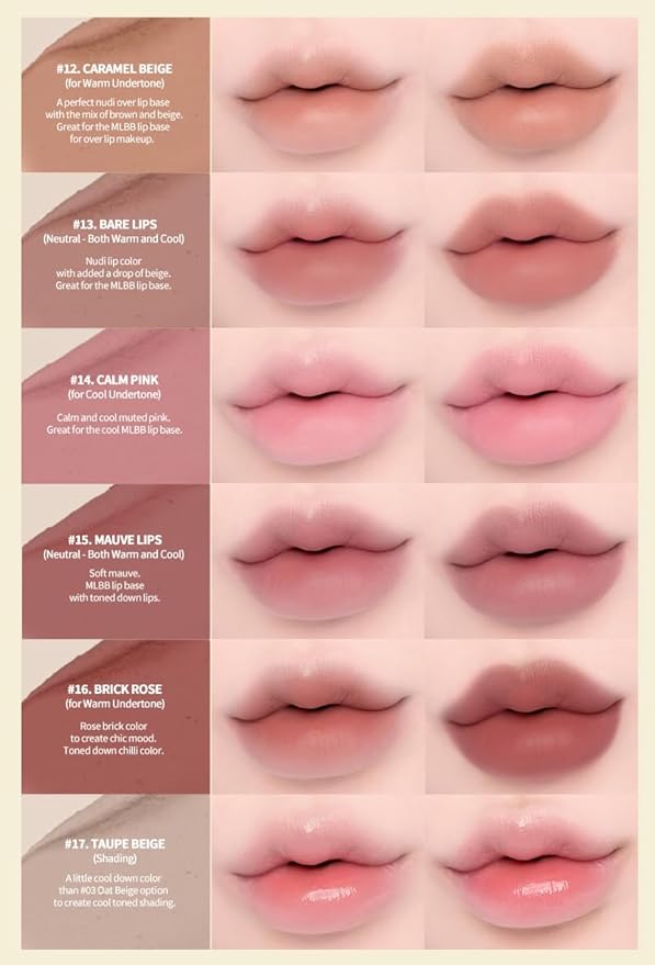 Heart Percent Dote On Mood Lip Pencil, Long-Lasting Creamy Lip Crayon Smooth Color Liner Retractable Lipstick Pencil 0.8g, #06. Rose Beige