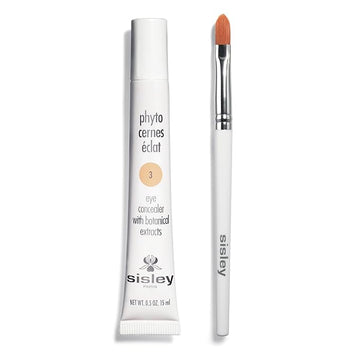 Sisley Paris Phyto-Cernes Eclat, No. 3 - 15 mL - Eye Concealer - Tinted Anti-Dark Circles Product - Instantly Masks Dark Circles & Targets Puffiness - Natural, Long-Wear Finish - Includes Brush