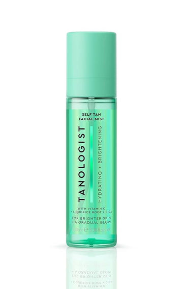 Tanologist Self Tan Hydrating & Brightening Face Mist - 100ml Tanologist Self Tan Face Mist - Gradual Self Tanner for Face - Bronzing Mist