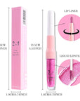 evpct Hot Pink Metallic Glitter Lip Liner and Lipstick Combo Lip Gloss Stain Set Makeup for Women Long Lasting Waterproof 24, Rose Pink Frosted Metallic Shimmer Glossy iridescent Liquid Lipstick 07