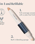 Trestique Concealer Crayon, Refillable Makeup Concealer With Built-In