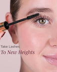 Wander Beauty Mile High Club Length + Define Black Mascara - Smudge-Proof, Lash Lengthening Mascara for a Full, Fanned Out Effect - Castor Oil + Peach Leaf Conditions & Strengthens - 0.31 fl oz