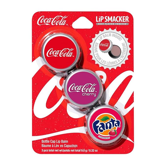 Lip Smacker Coca Cola Collection - Moisturizing, Soothing Coke Bottle Caps Trio