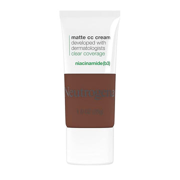Neutrogena Clear Coverage Flawless Matte CC Cream, Full-Coverage Free, Umber, 1 oz