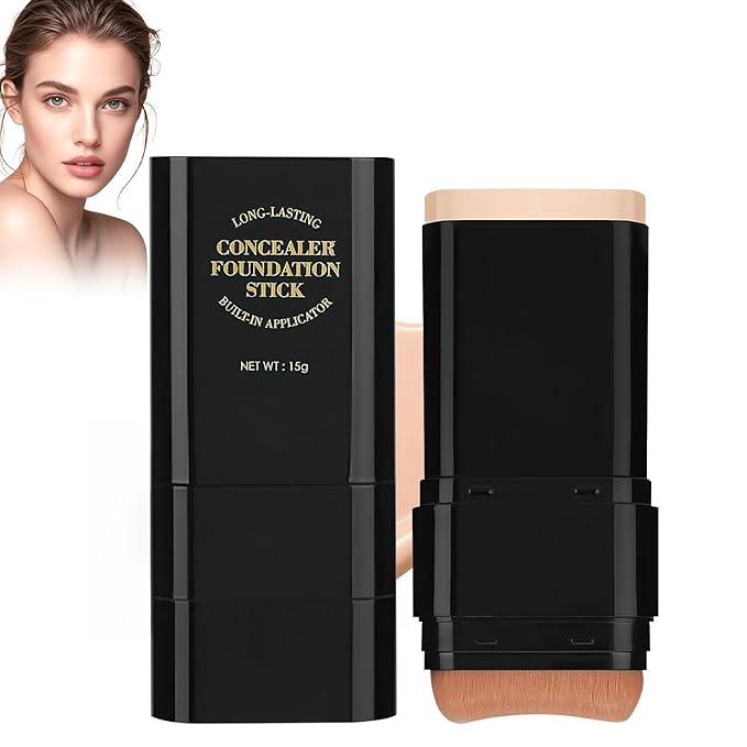 Long-Lasting Concealer Foundation Stick, Full Coverage Foundation Stick, Contouring foundation, Cover Blemishes for All Skin Types (NATURAL)