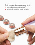 Gen 2 Replacement Heads Compatible With Flawless Facial Hair Remover For Women, Double Ring Replacement Blades For Old Flawless, 6 Count