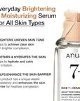 ANUA RICE CERAMIDE 7 HYDRATING BARRIER SERUM, Brightening, Hydrating Serum for Face, Rice, Hyaluronic Acid, Niacinamide, Fragrance-free, Non comodogenic, Glass Skin, Korean Skin Care, 50ml/1.69fl.oz.