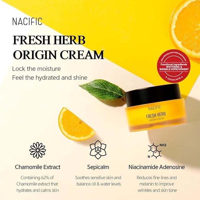 NACIFIC Fresh Herb Origin 4 Pieces Skincare Set – Hydrating Toner, Antioxidant Serum, Moisturizing Cream, Mist Serum – Korean Skincare for Glowing, Healthy Skin