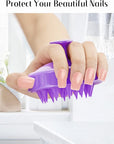 HEETA Scalp Massager Hair Growth, Soft Silicone Scalp Scrubber Shampoo Brush for Exfoliation, Dandruff Removal Head Massage Stress Relax, Wet & Dry Use for Thick Thin Curly Hair Care, Purple