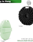 2-Pack Silicone Body Scrubber Shower Brushes,Exfoliating Body Scrubber for All Skin Type, Eco Friendly Shower Scrubber for Body, Silicone Body Brush for Showering (Black & Green)
