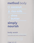 Method Body Wash, Simply Nourish, Paraben and Phthalate Free, 18 oz (Pack of 6)