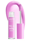 NYX PROFESSIONAL MAKEUP This Is Milky Gloss, Vegan Lip Gloss, 12 Hour Hydration - Lilac Splash (Sheer Baby Purple)