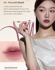 Heart Percent Dote On Mood Lip Pencil Slim, Defines and Fills Creamy Lip Liner Retractable Lipstick Pencil with Built-In Sharpener, M1. Mauvish Mood