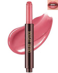 Hydrating Shimmer Lipstick,Moisturizing Jelly Lip Gloss,Shine Red Pink Lipstick Pen, Long Lasting Waterproof Tint Lip Balm Plumping Lip Stain Pen,Women's Day Makeup Gift for Women-04#