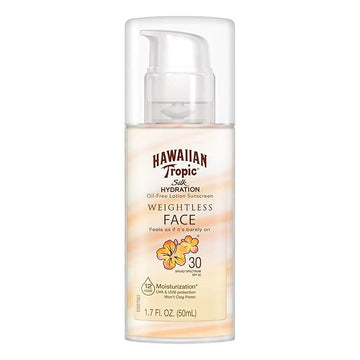 Hawaiian Tropic Weightless Hydration Lotion Sunscreen for Face SPF 30, 1.7oz (4 PACK) | Travel Size Sunscreen, Oil Free Face Sunscreen, Sunblock Face, Mini Sunscreen SPF 30, 1.7oz (1.7 fl. oz., 4)