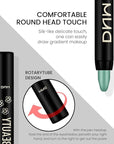 evpct Green Shimmer Cream Eye Shadow Brightener Sticks Set for Eyes, Green Shimmery Matte Pencil Eye shadow Applicator Stick Pen Palette Makeup Waterproof sombras en crema para ojos 34#
