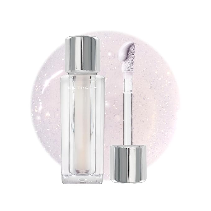 ENTROPY MAKEUP Tulle Lip Gloss, Lightweight 3D Pearl Shimmer, Ultra-Gloss High Shine, Non-Sticky Moisturizing Lip Gloss with Peptide Complex, Silk