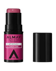 Almay Lip and Cheek Tint, Color & Care Tint Stick, Multi-Use Moisturizing Blush and Lip Color, Dewy Finish, 500 Berry Flush, 0.25 oz